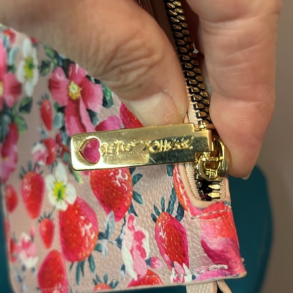 Betsey Johnson Strawberry & Floral Wristlet - Picture 3 of 4